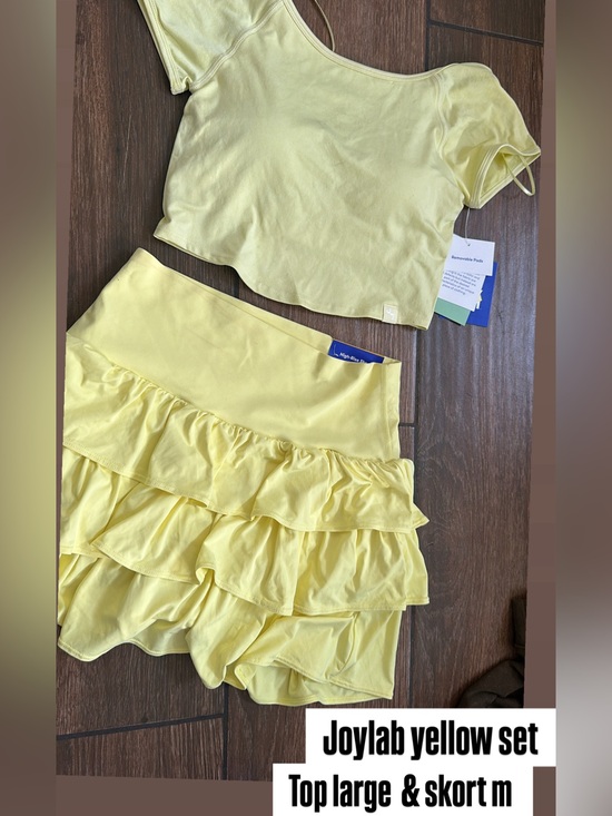 JoyLab Dresses & Skirts - JoyLab Yellow Ruffle Skort Set